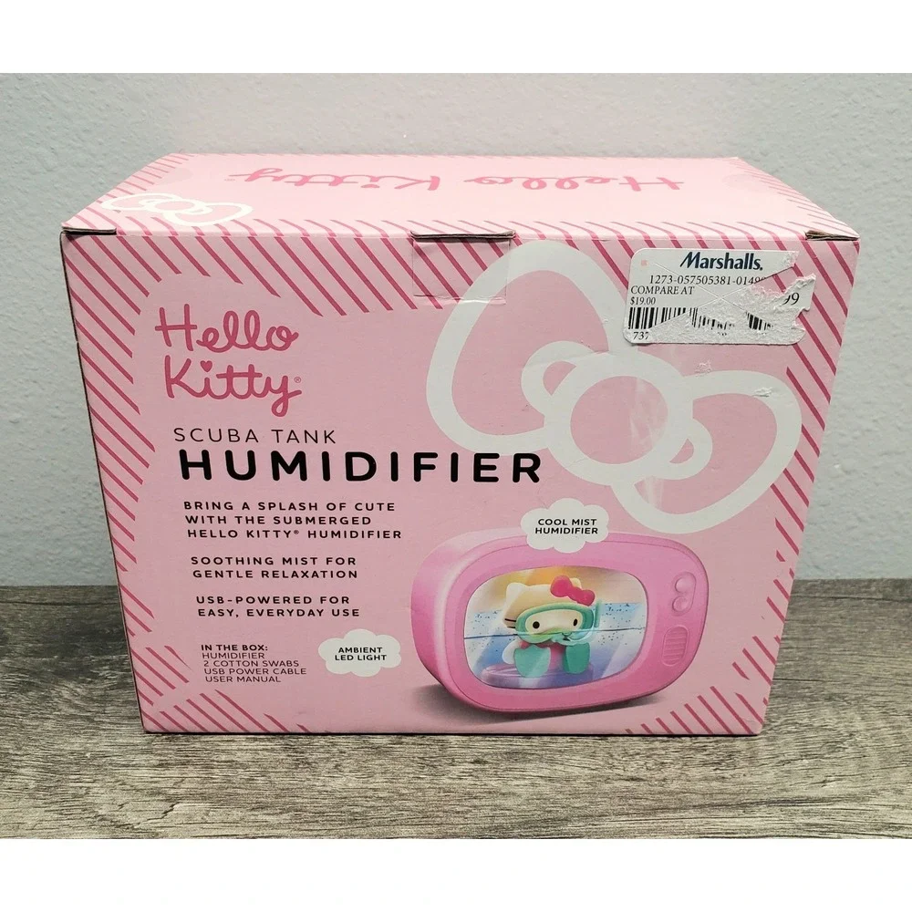 Hello Kitty Scuba Tank Humidifier USB Powered White Light NIB